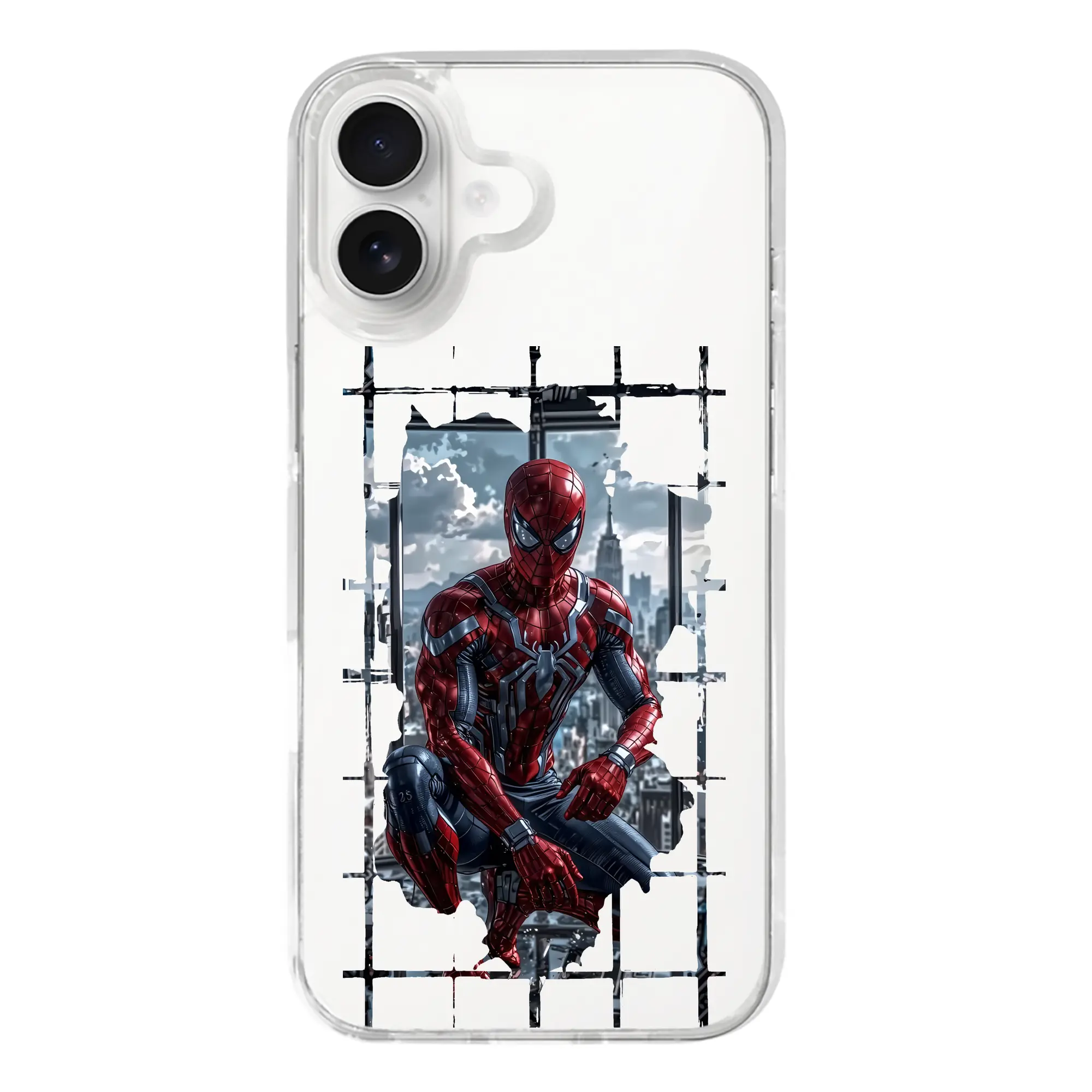 アベンジャーズ (Avenjāzu) グッズ スパイダーマン（Spider-Man） - iPhone 17シリーズ 透明スマホケース – 薄型・耐衝撃・精密フィット保護カバー